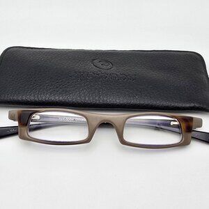 EyeBobs Double D 2245 80 Tan on Purple Frame Clear +1.75 Lens Reader Glasses